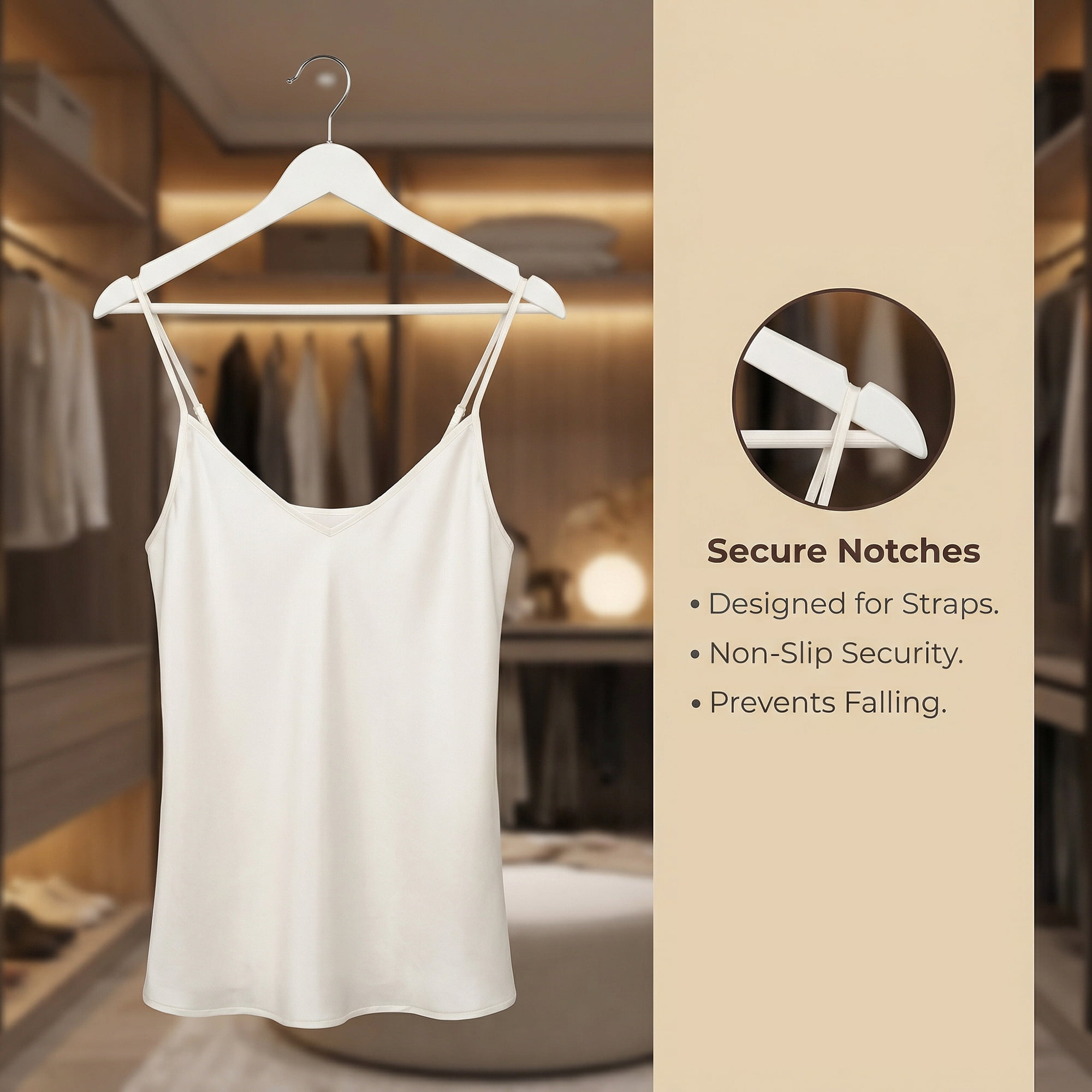 Unique Bargains 10Pcs Plastic Durable Space Saving Nonslip Hangers White