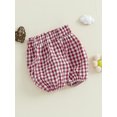 thumbnail image 3 of Nygoyerh Baby Girls Bloomers Shorts Plaid Print Elastic Waist Ruffled Detail Short Pants Infant Clothing 3M 6M 9M 12M 18M 24M, 3 of 7