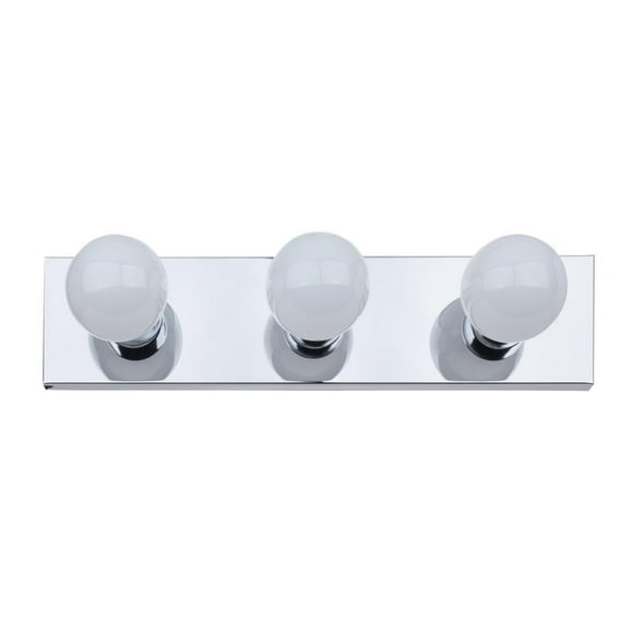 Globe Electric Cameron 3-Light Metal Vanity Light, Chrome, 51202, 3-Light Vanity Light