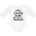 thumbnail image 3 of Inktastic Daddy is My Valentine Holiday Girls Long Sleeve Baby Bodysuit, 3 of 5