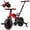 Red, variant on Tereitr 6 in 1 Folding Balance Bike for Kids Ages 2-5, Toddler Push Bike with Parent Handle, Training Wheels & Pedals, Adjustable Seat, Brakes & Kickstand, Boys Girls Learning to Ride