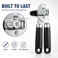 thumbnail image 3 of ARIAGLINT Duty Stainless Steel Manual Can Opener, Smooth Edge Safe Cut Can Opener with Oversized Comfort Turn Knob, Multifunctional Kitchen Can & Bottle Opener, Upgraded Food-Safe Kitchen Gadget, 3 of 7
