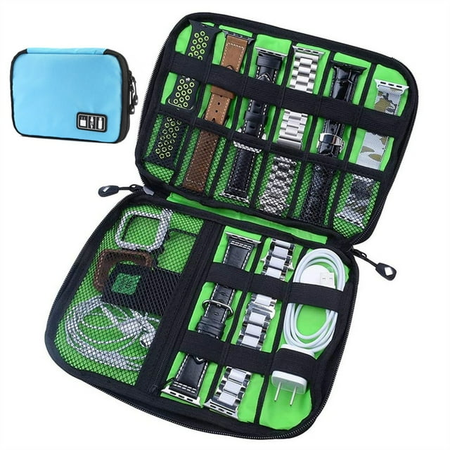 Watch Organizer Case Multifunction Waterproof Nylon Travel Storage Bag for Apple Watch Strap Band Case Watchband Holder Pouch