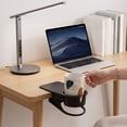 thumbnail image 2 of Universal Large Desk Cup Holder Clamp on, Heavy Duty Plastic Drink Holder Work for Table, Porch Swing, Patio Chair, Clip On Anti-Spill Bottle Holder for Most Cup, Bottle, Can, Tumbler, 2 of 5