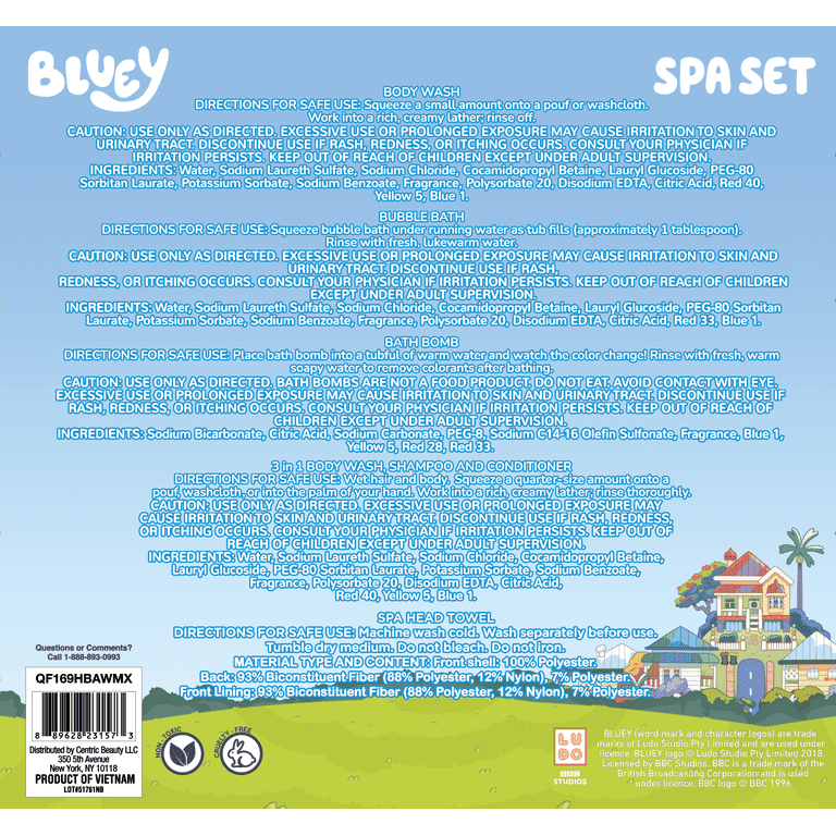 Bluey Cozy Time Bath Set, 6 Pieces photo 6