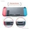 Refurbished Insten 2406376_01_1 2 Pcs Clear Crystal Shockproof Protective Hard Case Cover for Nintendo Switch