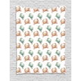 thumbnail image 1 of Crabs Tapestry, Pattern with Watercolor Style Fresh Water Animals Coastal Themed Art, Wall Hanging for Bedroom Living Room Dorm Decor, 40W X 60L Inches, Pale Orange Turquoise White, by Ambesonne, 1 of 2