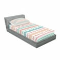thumbnail image 3 of Ambesonne Colorful Fitted Sheet & Pillow Sham Set, Aztec Tribe Maya Arrow, Full, Multicolor, 3 of 3