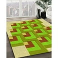 thumbnail image 2 of Ahgly Company Indoor Square Patterned GreenYellow Green Area Rugs, 4' Square, 2 of 6