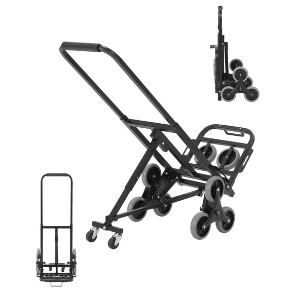 Pinypikaka 330 LBS Stair Climbing Dolly for Stairs, 10-Wheel Stair Climbing Cart, Folding Climber Hand Truck Dolly with Telescoping Handle for Moving, Office & Warehouse