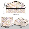 thumbnail image 3 of Iauyy Casserole Carrier for Hot Food Insulated Casserole Travel Carry Bag with Lid Food Warmer Bag for Party/Picnic,Orange and Purple Lines, 3 of 7