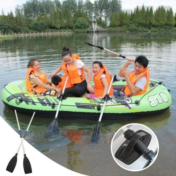 Outoloxit Detachable 2-Way Adjustable Aluminum Alloy Kayak Paddle for Inflatable Boat, Reinforced ABS Blades with Non-Slip Grip for Kayaking, Fishing, and Rafting