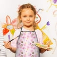 thumbnail image 2 of Princess Castle Pattern Kids Aprons for Girls and Boys,Adjustable Neck Strap Toddler Aprons for Kids Cooking Baking, 2 of 6