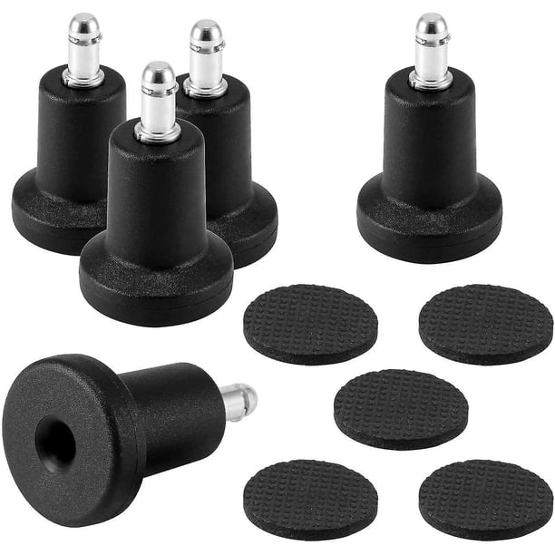 Tope de rueda para silla de oficina, deslizadores en forma de campana, 5 piezas, ruedas giratorias, deslizadores planos