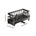 thumbnail image 6 of Bxaolu Stainless Steel Sponge Holder with Kitchen Sink Storage Rack Countertop Organizer for Dishcloth Soap Brushes Space Saving Kitchen Rack - Black, 6 of 6