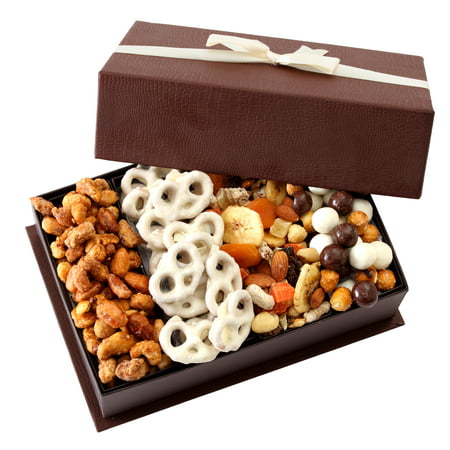Broadway Basketeers Touch of Class Gourmet Fruit and Nut Gift Basket