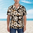 thumbnail image 4 of Goofa Retro Hydrangeas Hawaiian Shirt for Men, Unisex Summer Beach Casual Short Sleeve Button Down Shirts,Aloha Tropical Floral print shirt-Large, 4 of 9