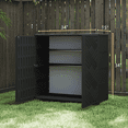 thumbnail image 5 of Decksplore Diamond Outdoor Storage Cabinet with 2 Shelves, Weatherproof, Black, 5 of 10