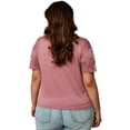 thumbnail image 3 of Blusa con pedrería, talla extra modelo 3022-L (rosa) rosa 40 Roman Fashion Blusa extra 3022-L, 3 of 5