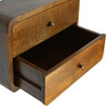 thumbnail image 5 of Artisan Furniture Solid Wood Floating Curved Chestnut Nightstand, 5 of 5