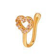 thumbnail image 1 of Anillo de nariz falsa en forma de U Diamante tachonado Mariposa Nariz Clavo Sin agujero Nariz Clip Piercing Joyería Wmkox8yi  sjalhkljlk5374, 1 of 1