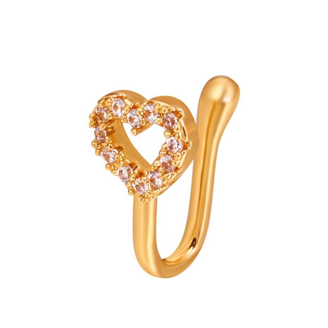 Anillo de nariz falsa en forma de U Diamante tachonado Mariposa Nariz Clavo Sin agujero Nariz Clip Piercing Joyería Wmkox8yi sjalhkljlk5374