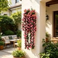 thumbnail image 1 of Glicina Artificial Flores Colgantes Enredaderas de Seda para Arco de Boda Pared Jardín Cerca Decoración Interior Exterior, Rojo, 95cm, 1 of 6