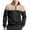 Black, variant on Men's Color Block Half Zip Pullover Sweatshirt Quilted Stand Collar Outdoor Casual Top with Pocket for Fall Winter Fashion Wear