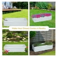 thumbnail image 4 of Sunnydaze Galvanized Rectangle Raised Garden Bed - 4' x 2' x 1' - Ivory White, 4 of 8