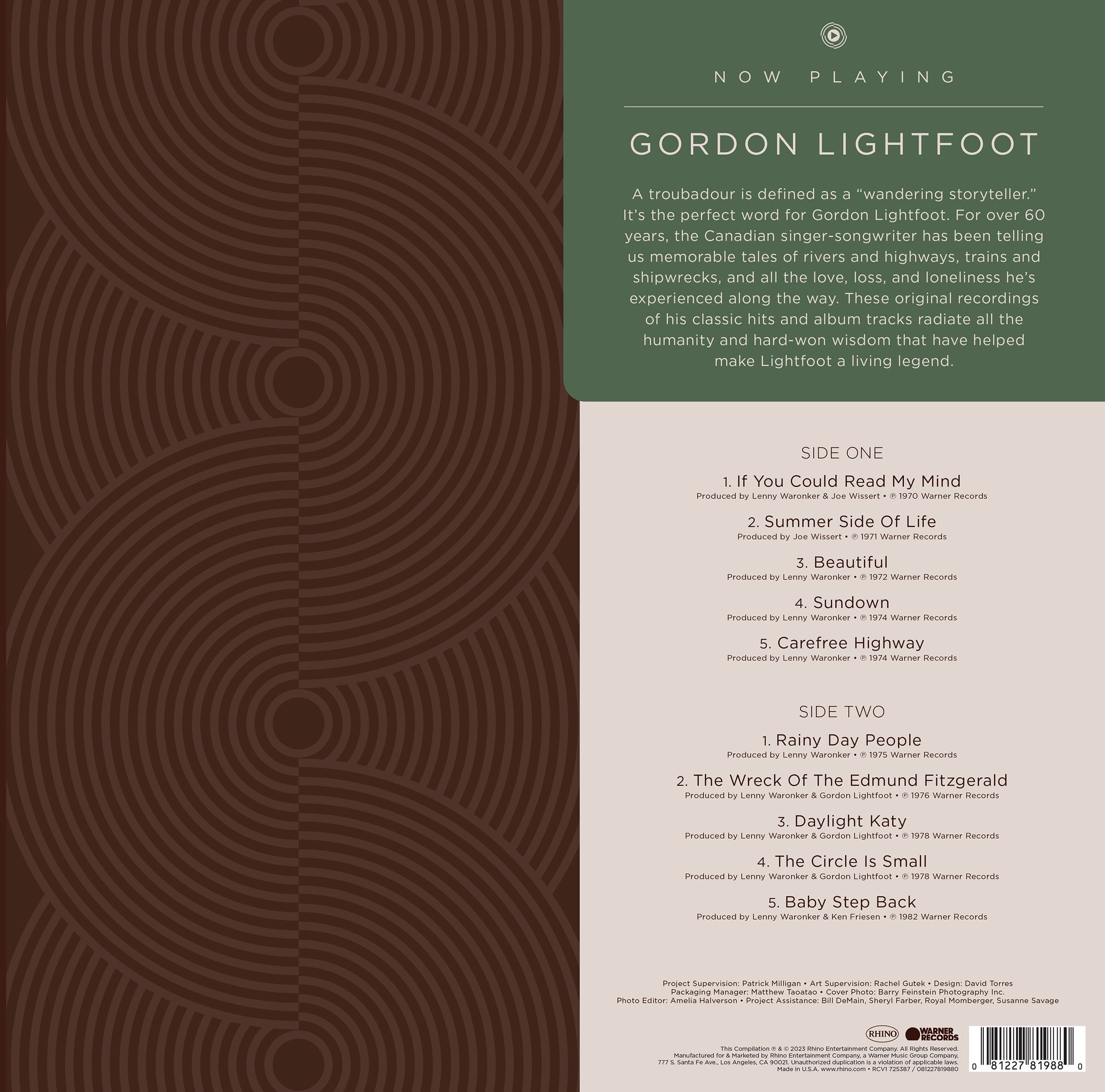 Gordon Lightfoot - Now Playing - Gordon Lightfoot (Walmart Exclusive) - Music & Performance - Vinyl [Exclusive]