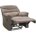 thumbnail image 2 of Manual Recliner Chair with Soft Padded Headrest and Armrest, Soft Woven Fabric Living Room Chair Home Theater Lounge Seat, Modern Leisure Recliner Chair for Living Room Office, Light Brown, 2 of 8