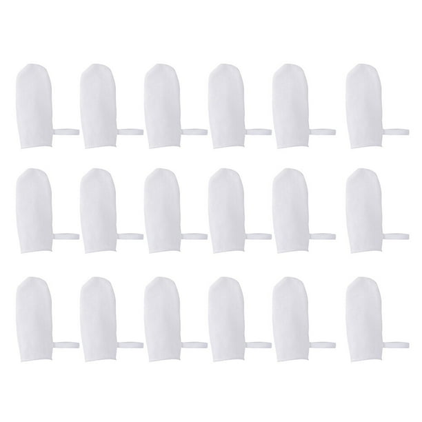 1 Set 18pcs Baby Gauze Finger Cepillas de dientes Limpiadores orales infantiles (blanco)