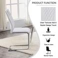 thumbnail image 2 of NYEESS Set of 6 White High Back Dining Chairs Armless with Waterproof Faux Leather Upholstered Seat Chrome Metal Legs for Kitchen Dining Room, 2 of 9