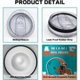 thumbnail image 2 of Miami Football City Classic Team Color Year 20oz Stainless Steel Tumbler with Lid and Straw for Football Fans Men Women Gifts Skinny Travel Cup Keeps Drinks Cold & Hot, 2 of 6