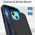 thumbnail image 4 of SaniMore for iPhone 14 Plus Ultra-Thin Two-Layers Protection Case, Rugged PC Back & Flexible TPU Military Grade Shockproof Heavy Duty Protective Case for iPhone 14 Plus, Black, 4 of 6