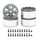 thumbnail image 1 of 4 Llantas de Metal de 1,0 Pulgadas para Coche Trepador de Control Remoto 1/24 1/18 para Axial SCX24 AX24 FCX24 Enduro24 TRX4M, 10 Radios Gris, 1 of 5
