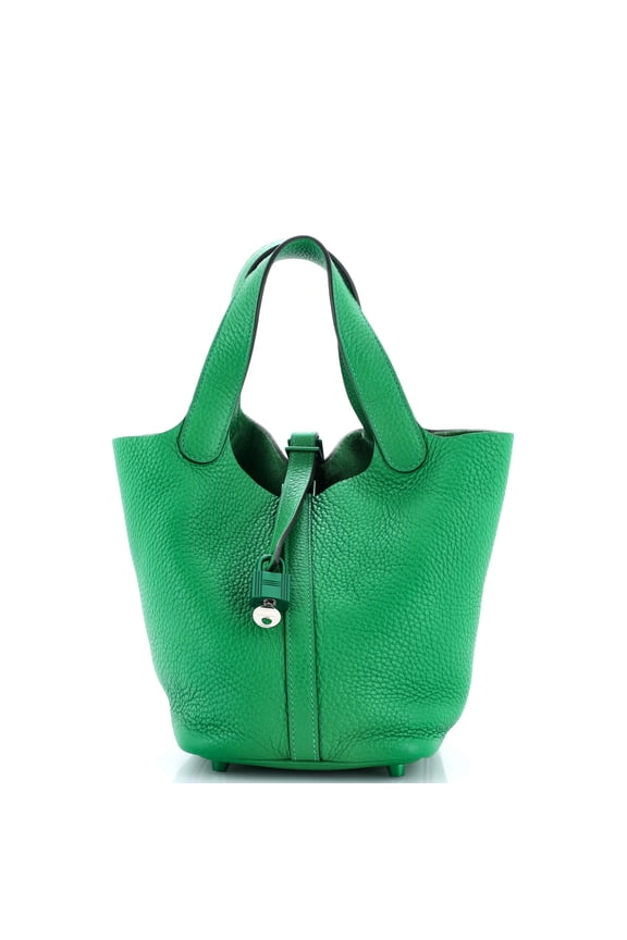Pre-Owned Monochrome Picotin Lock Bag Clemence PM By Rebag