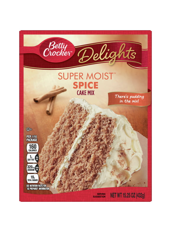 Betty Crocker Delights Super Moist Spice Cake Mix, 15.25 oz.