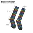 thumbnail image 5 of Haiem Magical Mushrooms and Flowers Socks, Funny Novelty Crazy Design Cotton Socks Sports Socks Knee High Socks For Men, Women,1Pairs - Gift For Working Friends, 5 of 9