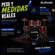 thumbnail image 5 of Bateria Acustica Audiotek  23 Pul 5 Piezas Roja Platillos Atriles Bombo, 5 of 7