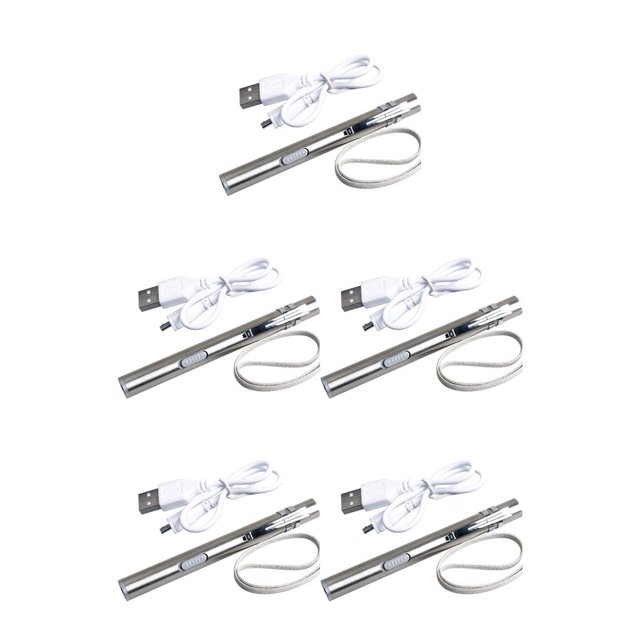 Maoww Flashlight Outdoor Portable LED Torch Cordless Lighting Penlight Emergency Walking Hanging Light One Mode with Rope 1 5Set