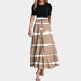 thumbnail image 2 of Summer Dresses For Women 2025 Floral Print Wrap Short Sleeve Maxi Dress Patchwork Ruffle Hem A Line Dress, 2 of 5
