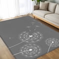 thumbnail image 4 of 5x8 Area Rugs, Grey Dandelion Non-Skid Rubber Backing Large Rectangle Rugs - Living Room Bedroom Home Office, Abstract Art Simple Floral Indoor Floor Mat Carpets Washable Rug, 4 of 9