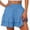 58# Blue, variant on Summer High Waisted Ruffle Mini Skirt Shorts Beach Flowy Linen Layered Ruffle Hem Wide Leg Shorts for Women Royal Blue S