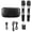 Black UK Plug, variant on Yajisi K8 Wireless Bluetooth Karaoke Machine System with Dual Microphone Set, Home TV Mobile Phone Singing Mixer, 10.24 inches / 26.0 cm, Black EU Plug