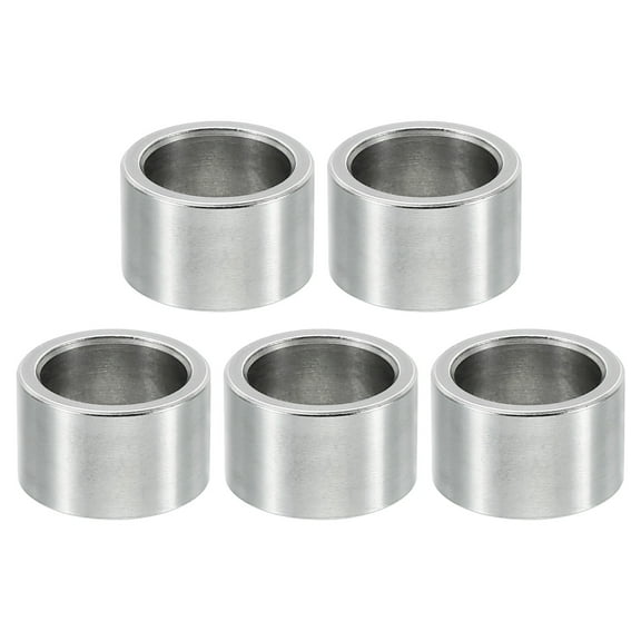 M12 Stainless Steel Spacers, 5 Pcs Metal Spacer Stainless Steel 12.2mm ID x 16mm OD x 10mm L for 1/2" or M12 Screw