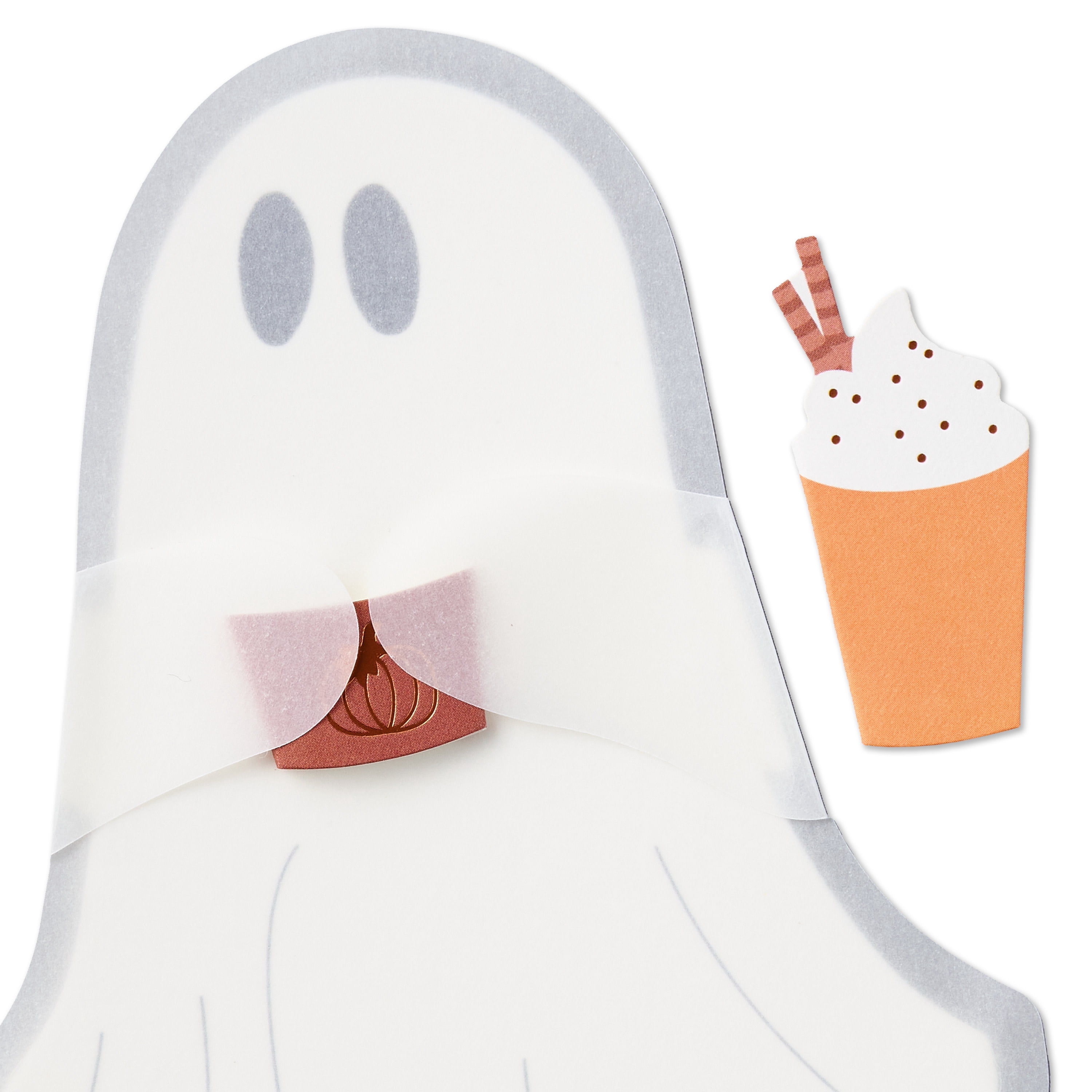 Hallmark Paper Craft Halloween Card With Mini Card (Fun Ghost), 1 Count