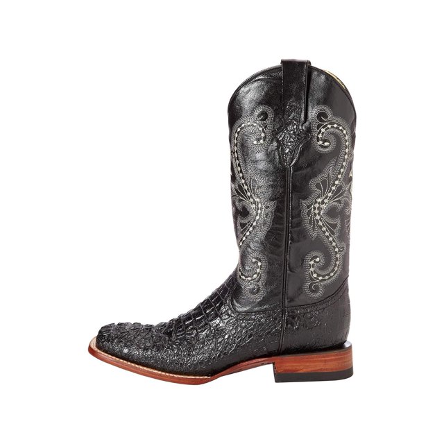 Ferrini Bottes Western à Bout en S Imprimé Crocodile pour Hommes