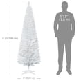 thumbnail image 2 of 6ft White Artificial Christmas Tree | Slim Pencil Style Holiday Decor | Indoor Living Room & Entryway Tree with Stable Plastic Base, 2 of 7
