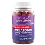 Simply8 Melatonin Gummies + Magnesium - 2.5 MG, 60 Count, Supports Sleep and Immune Health, Tapioca and Pectin Based for Adults and Kids Chewable Supplement, Vegetarian Kosher Non-GMO - 2 Mo